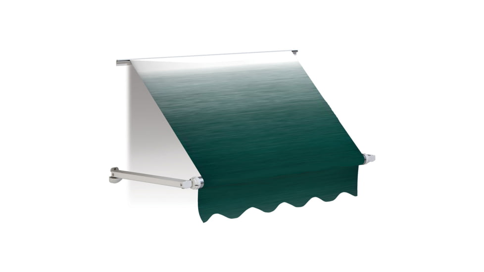 DOMETIC Deluxe Plus Standard Window Awning - 60&quot;, Meadow Green Vinyl with Polar White Hardware, 60in, 85604NW.0600-B