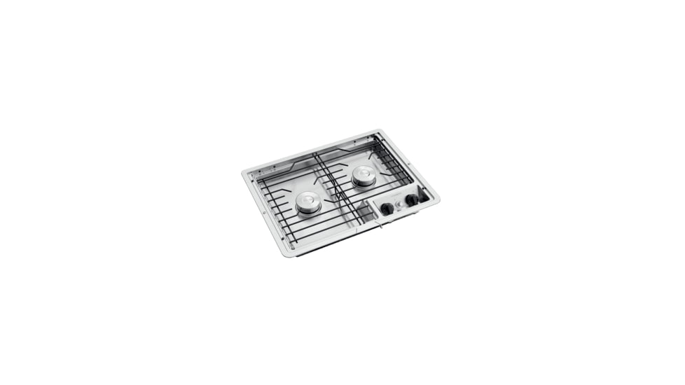 Dometic Dometic 2-Burner Drop-In Gas Cooktop, Black, StainlessSteel, 9108917578