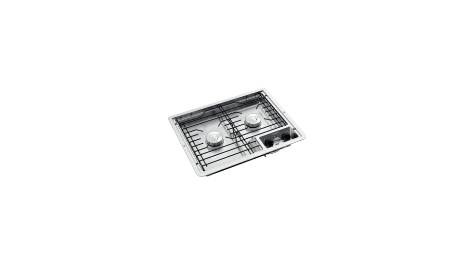 Dometic Dometic 2-Burner Drop-In Gas Cooktop, Black, StainlessSteel, 9108917580
