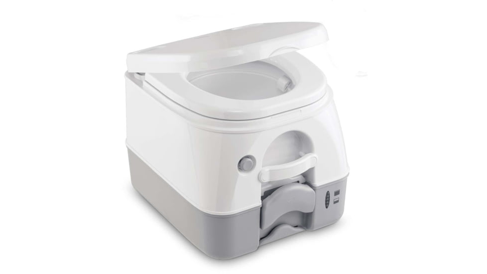 DOMETIC SeaLand 974 Portable Toilet 2.6 Gallon - Grey w/Brackets, 301097406