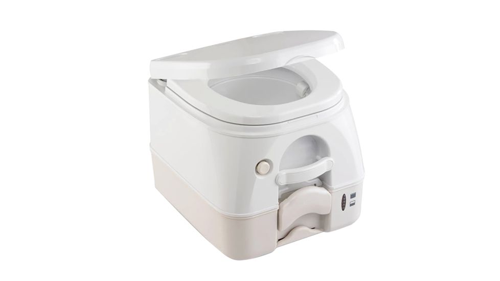 DOMETIC SeaLand 974 Portable Toilet 2.6 Gallon - Tan w/Brackets 37722