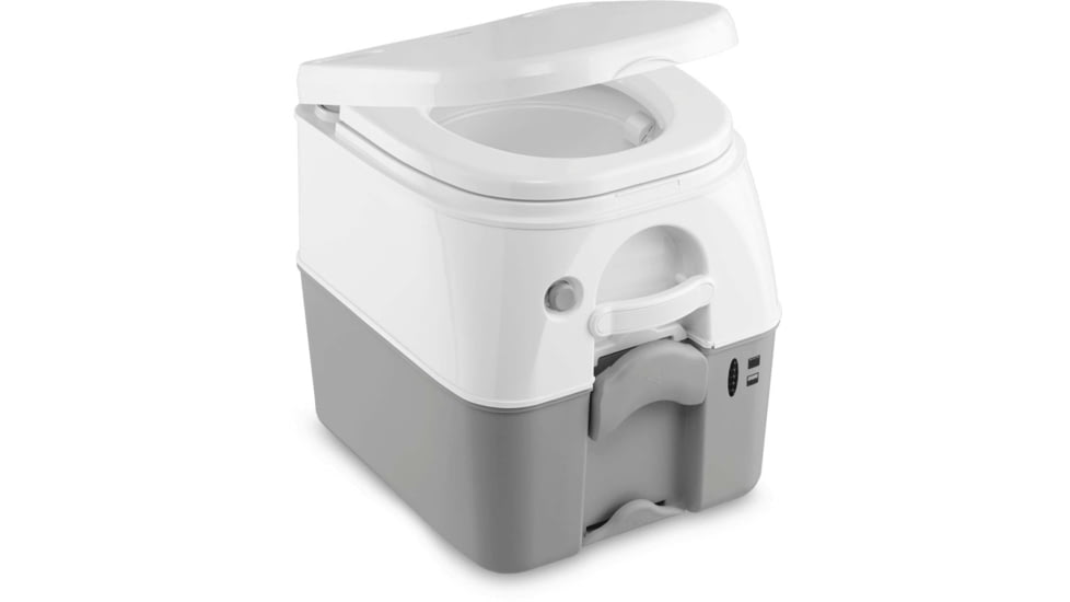DOMETIC SeaLand 975 Portable Toilet 5.0 Gallon - Grey w/Brackets, 301097506
