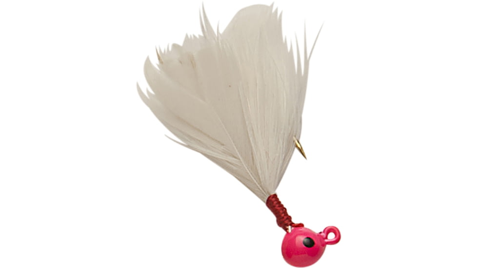 Double-O Tackle Company Flu-Flu Jig, 1/64 oz, Sz 10 Hook, Pink/White, 61501