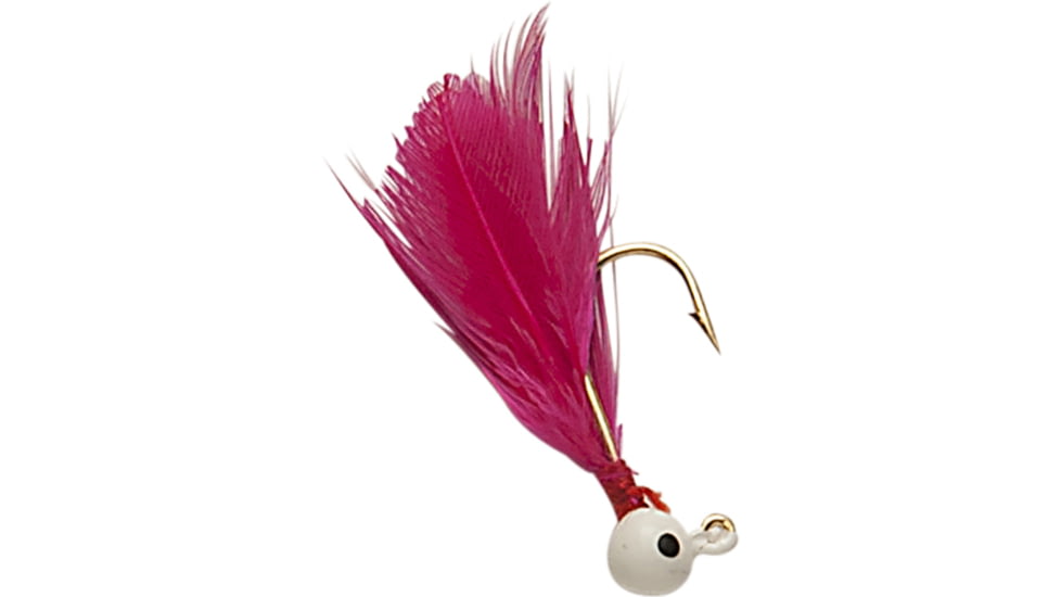 Double-O Tackle Company Flu-Flu Jig, 1/64 oz, Sz 10 Hook, White/Pink, 61105