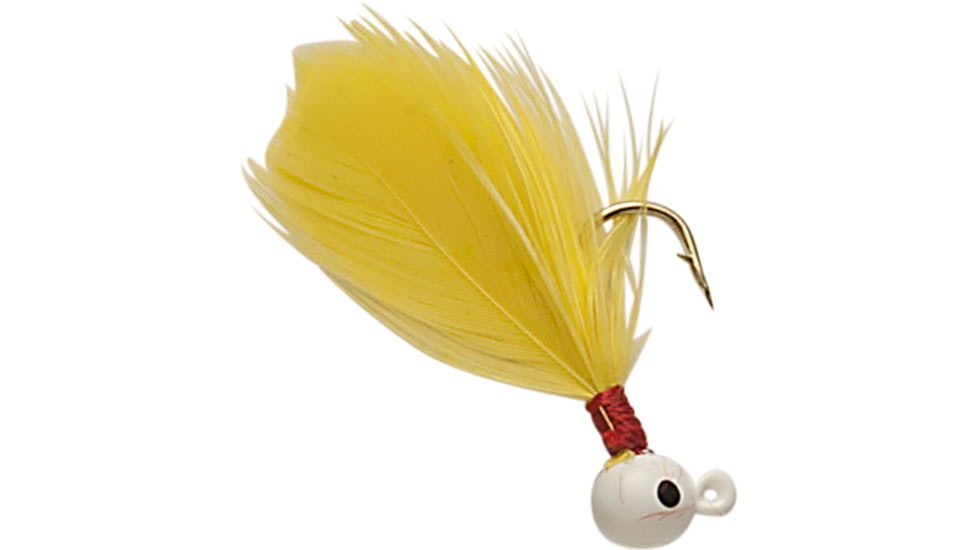 Double-O Tackle Company Flu-Flu Jig, 1/64 oz, Sz 10 Hook, White/Yellow, 61104