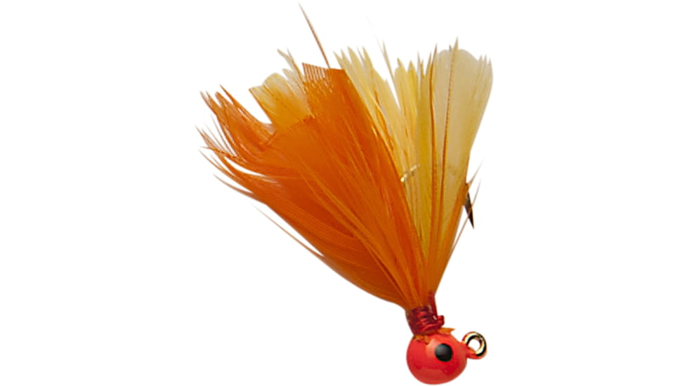 Double-O Tackle Company Flu-Flu Jig, 1/64 oz, Sz 8 Hook, Orange/Orange &amp; Yellow, 61737