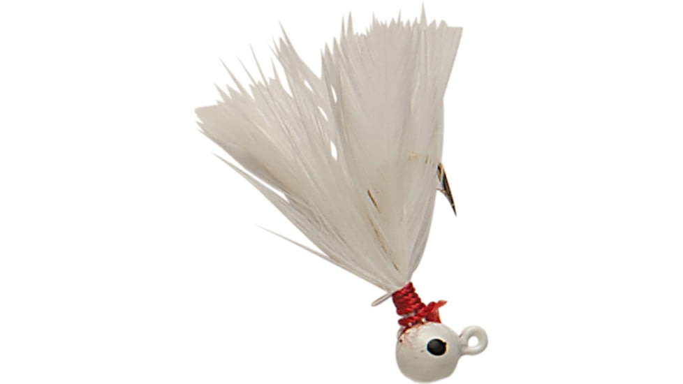 Double-O Tackle Company Flu-Flu Jig, 1/64 oz, Sz 8 Hook, White/White, 61131