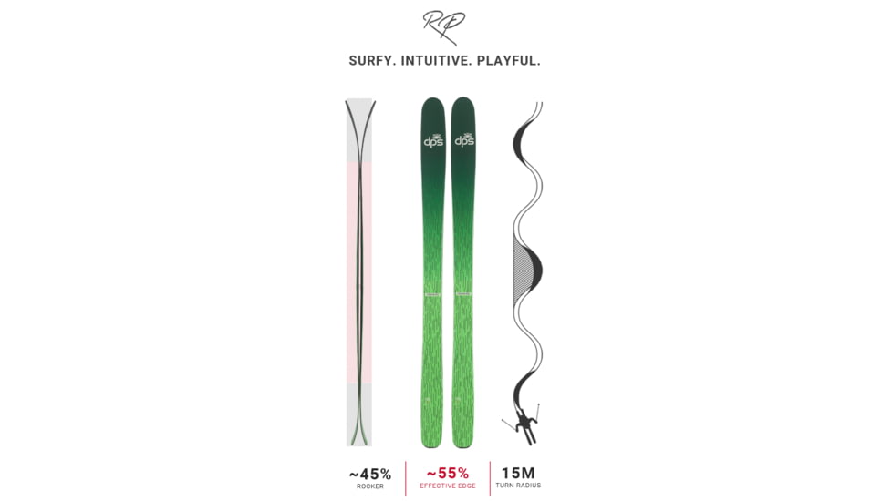 DPS 100 RP Foundation Skis, Green, 163 cm, S-F100RP-163