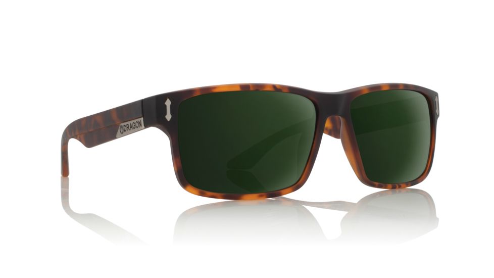 Dragon Count Sunglasses-Matte Tortoise-Green G15