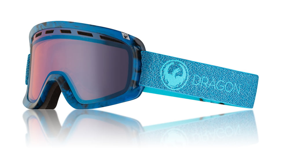 Dragon D1 OTG Goggles, Mill/LumaLens Blue Ion, with Bonus LumaLens Amber, One Size 347986032866