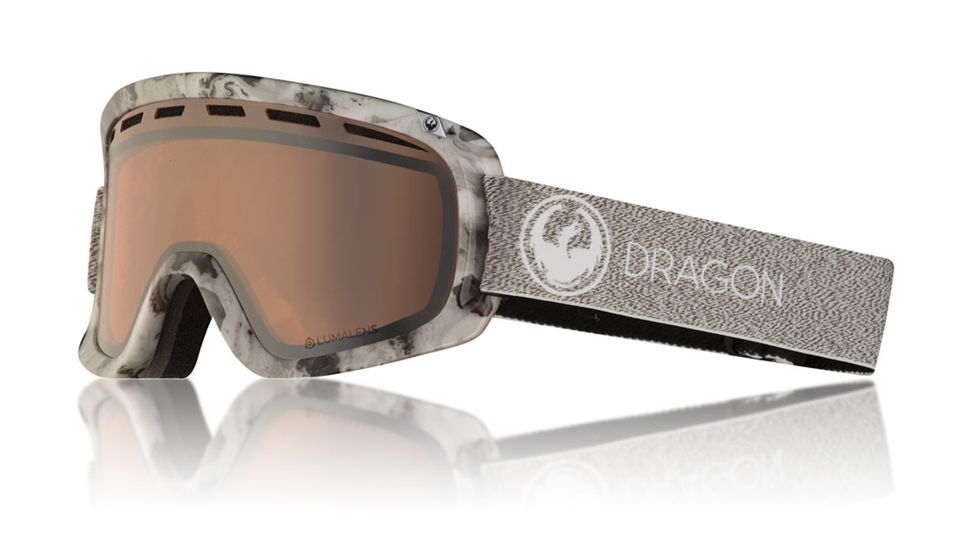Dragon D1 OTG Goggles, Mill/LumaLens Silver Ion, with Bonus LumaLens Dark Smoke, One Size 347986032255