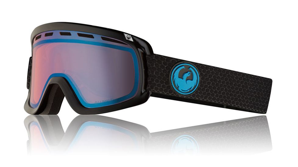 Dragon D1 OTG Goggles, Split/LumaLens Blue Ion, with Bonus LumaLens Amber, One Size 347986032334