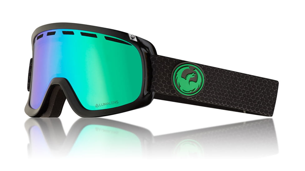 Dragon D1 OTG Goggles, Split/LumaLens Green Ion, with Bonus LumaLens Amber, One Size 347986032333