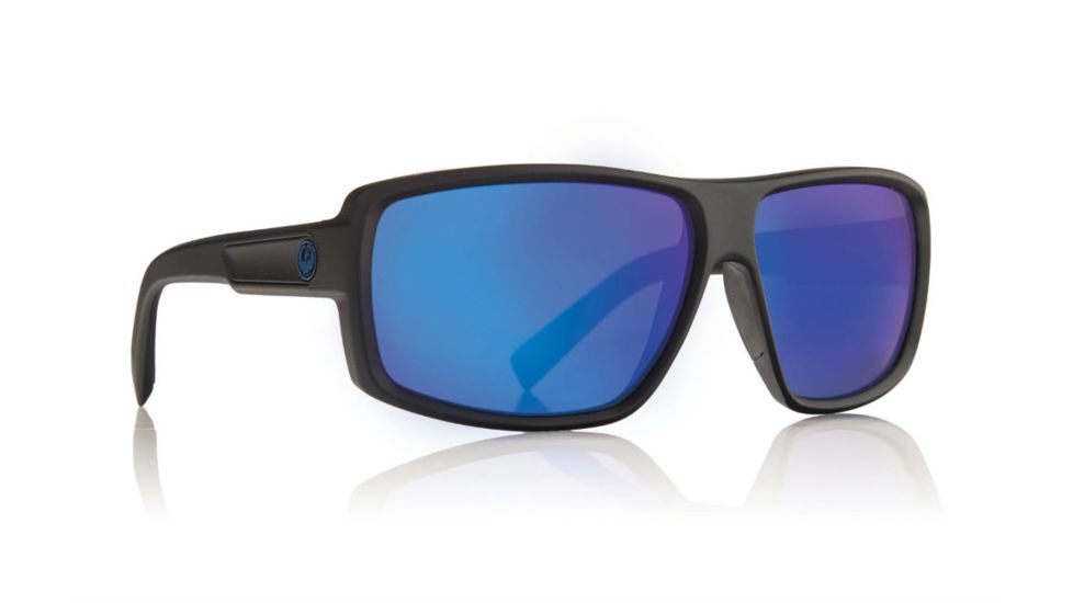 Dragon Double Dos Sunglasses-Matte Black-Blue Ion