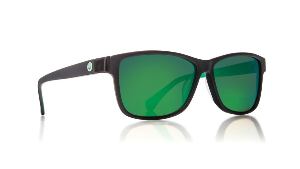 Dragon Exit Row Sunglasses-Matte Black-Green Ionized