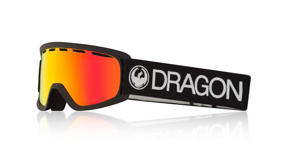 Dragon LiL D Goggles, Black/LumaLens Red Ion, One Size 286424425354