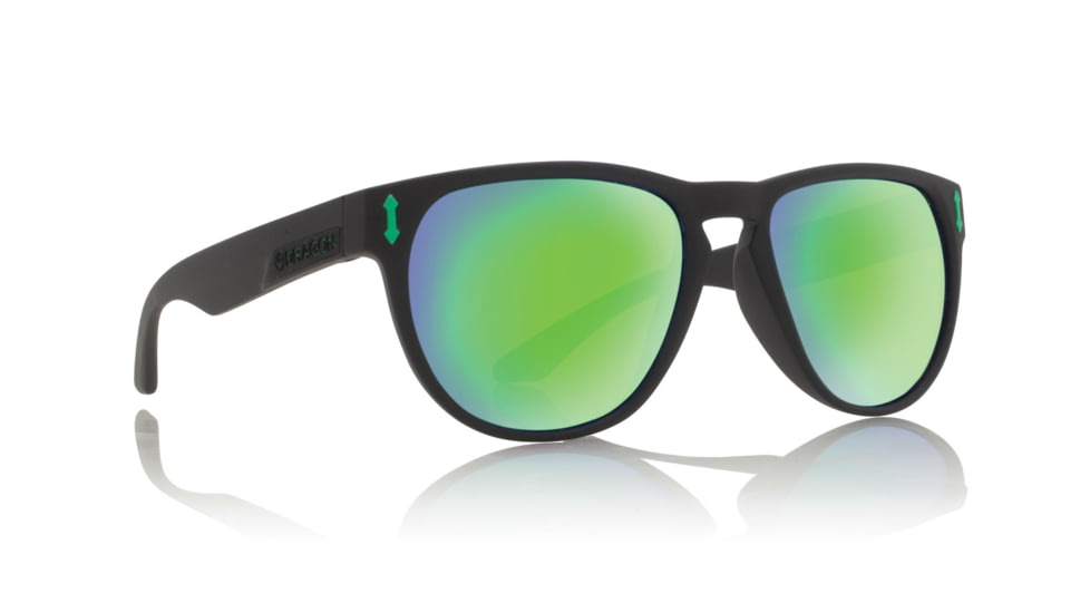 Dragon Marquis Sunglasses-Matte Black-Green Ion P2