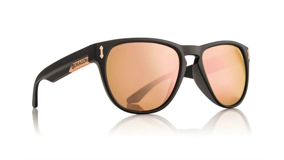 Dragon Marquis Sunglasses-Matte Black-Rose Gold