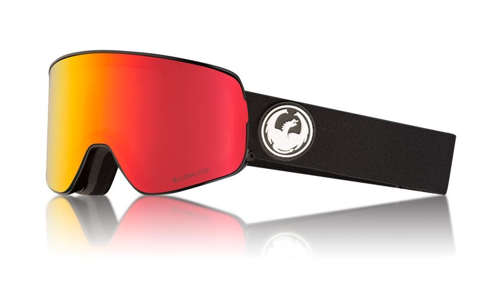 Dragon NFX2 Goggles, Black/LumaLens Red Ion, with Bonus LumaLens Rose, One Size 286056030332
