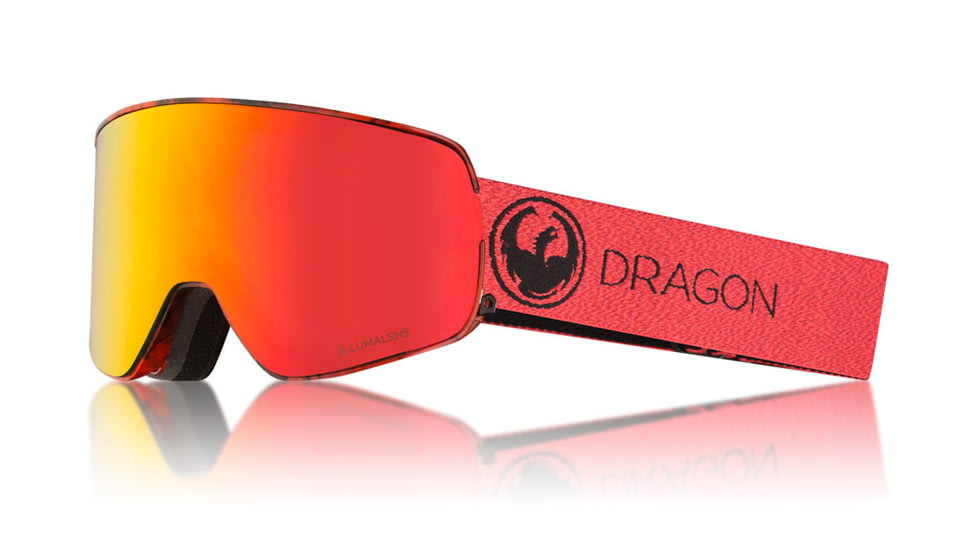 Dragon NFX2 Goggles, Mill/LumaLens Red Ion, with Bonus LumaLens Rose, One Size 286056030484