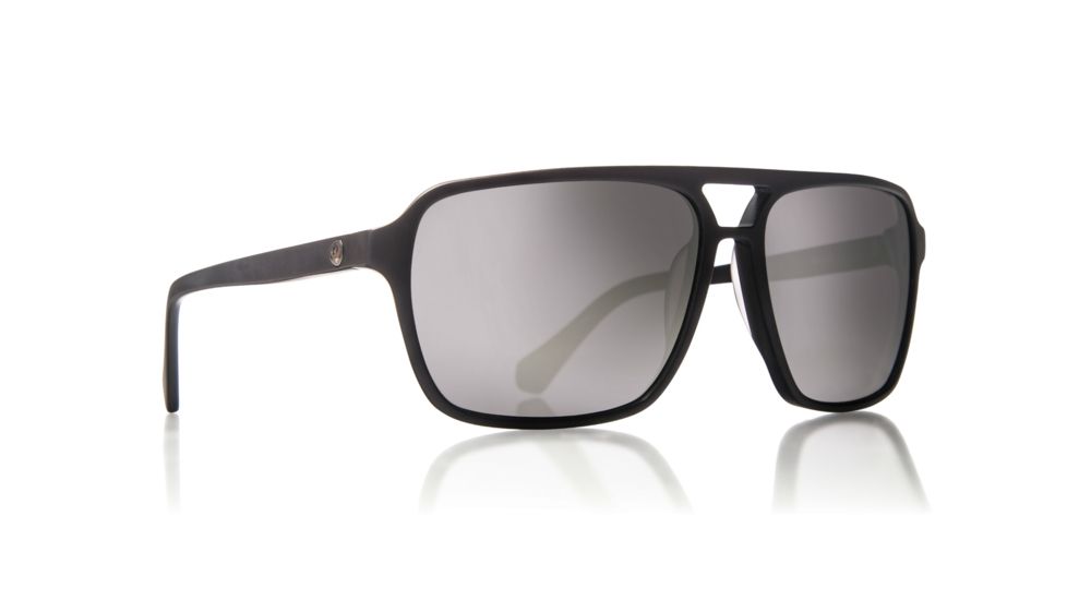 Dragon Passport Sunglasses-Matte Black-Silver