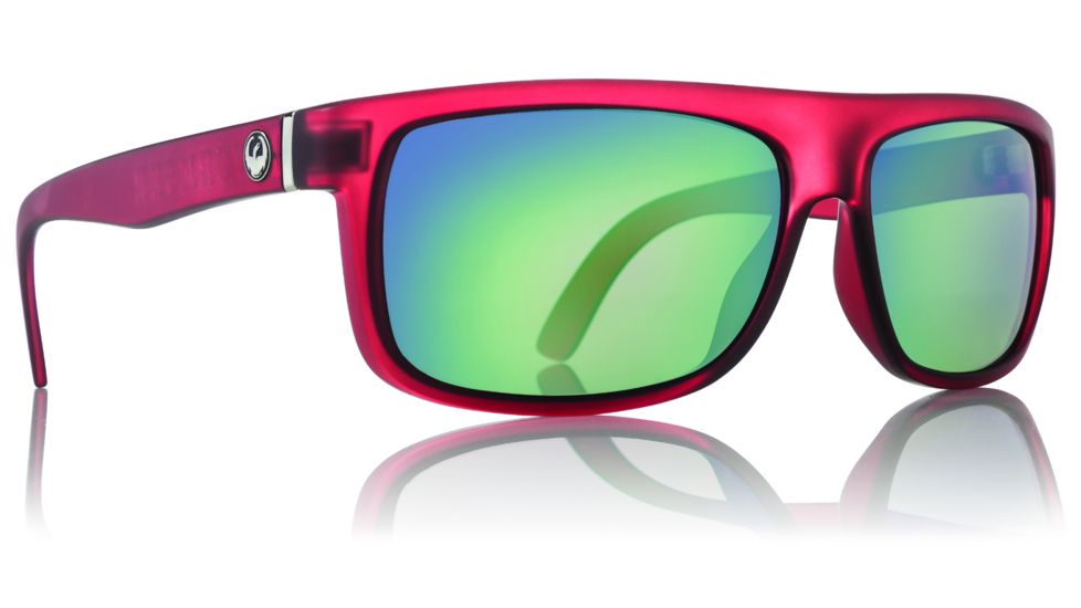 Dragon Wormser Sunglasses-Merlot-Green