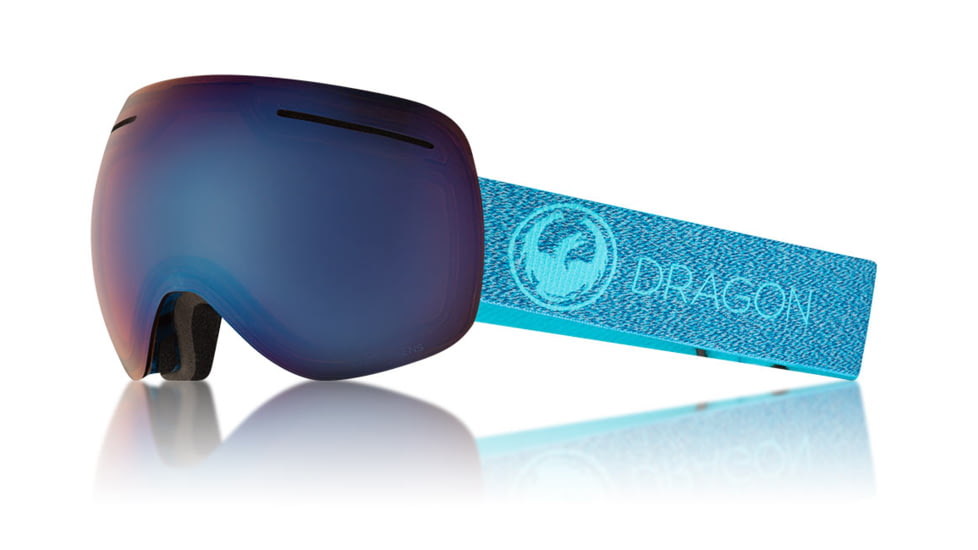 Dragon X1 Goggles, Mill/LumaLens Blue Ion, with Bonus LumaLens Amber, One Size 286007528866