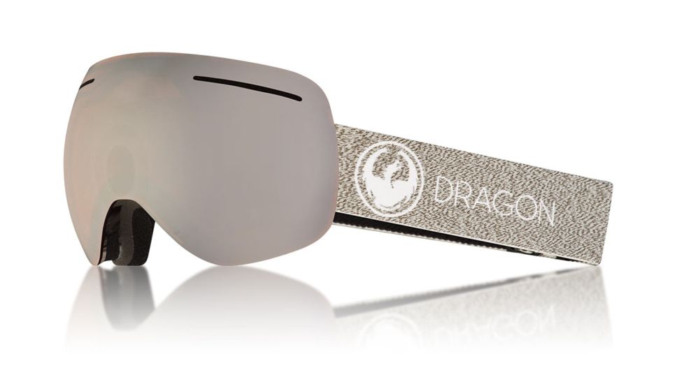 Dragon X1 Goggles, Mill/LumaLens Silver Ion, with Bonus LumaLens Dark Smoke, One Size 286007528255