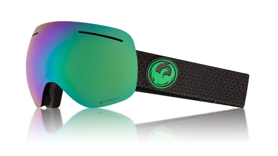 Dragon X1 Goggles, Split/LumaLens Green Ion, with Bonus LumaLens Amber, One Size 286007528333