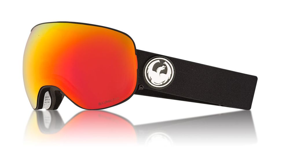 Dragon X2 Goggles, Black/LumaLens Red Ion, with Bonus LumaLens Rose, One Size 286317728332