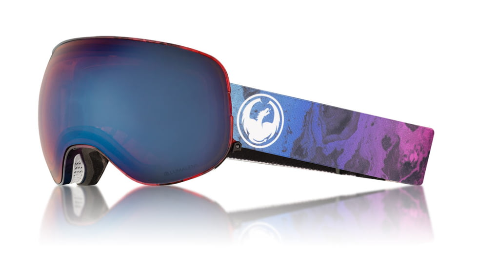 Dragon X2 Goggles, Ink/LumaLens Blue Ion, with Bonus LumaLens Rose, One Size 286317728902