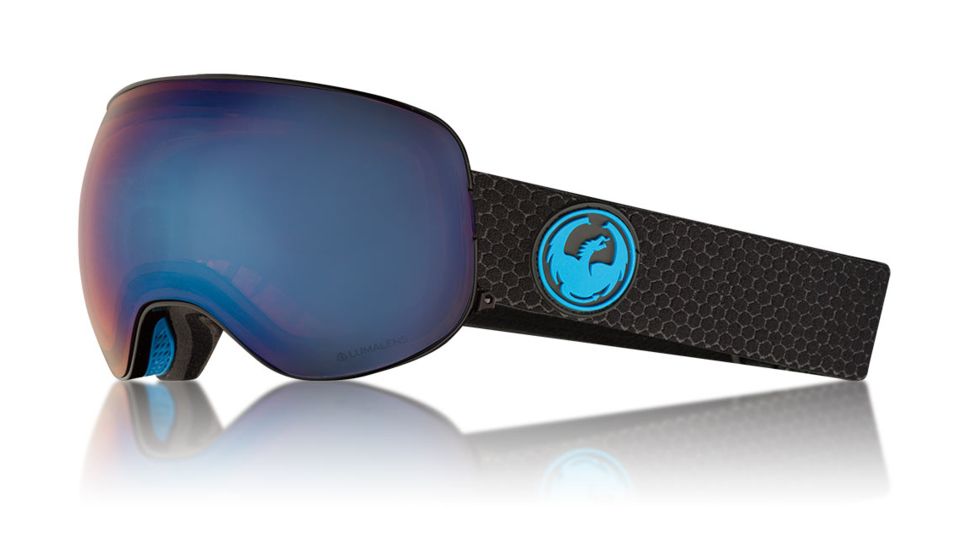Dragon X2 Goggles, Split/LumaLens Blue Ion, with Bonus LumaLens Amber, One Size 286317728334