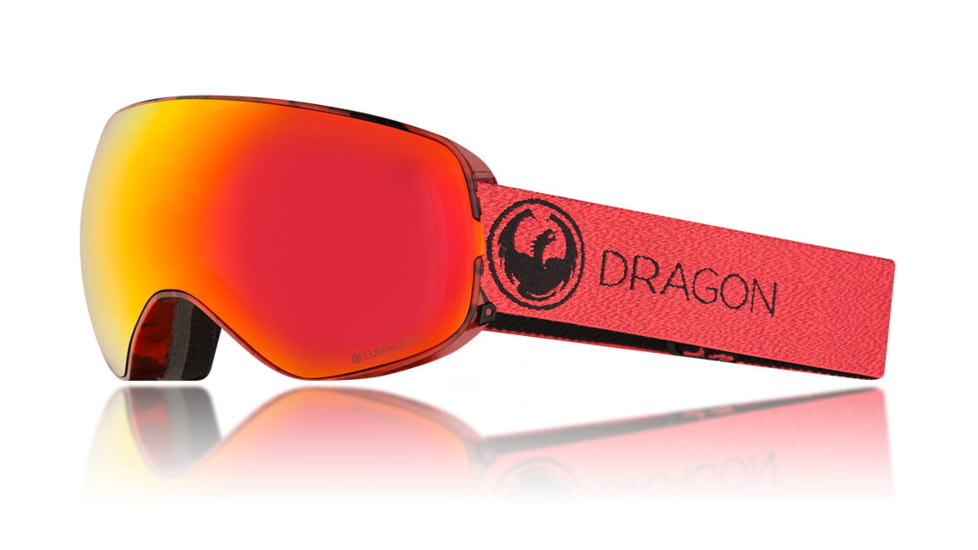 Dragon X2s Goggles, Mill/LumaLens Red Ion, with Bonus LumaLens Rose, One Size 307867230484