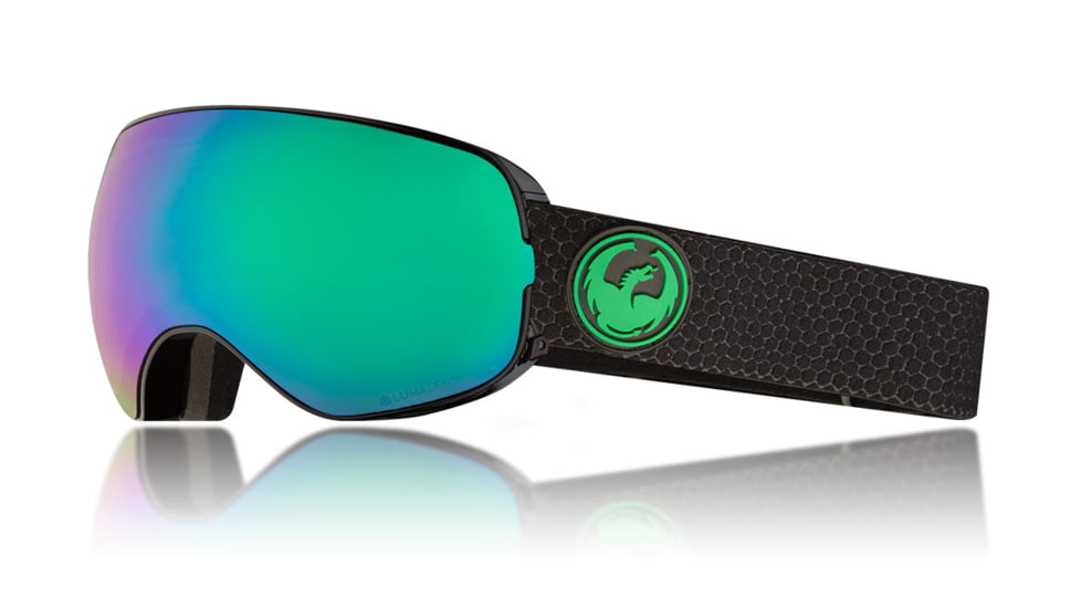 Dragon X2s Goggles, Split/LumaLens Green Ion, with Bonus LumaLens Amber, One Size 307867230333