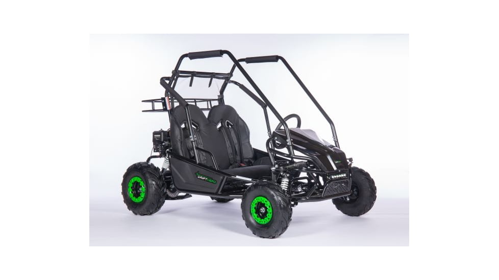 Drift Hero 2 Seat Gas Go Kart, Black, 674447in, DH1002