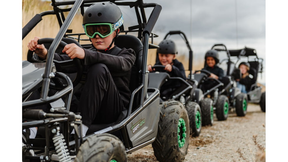 Drift Hero 2 Seat Gas Go Kart, Black, 674447in, DH1002