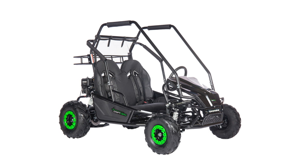 Drift Hero 2 Seat Gas Go Kart, Black, 674447in, DH1002