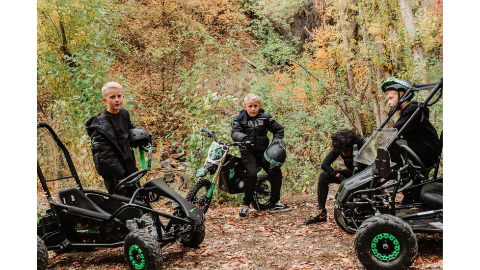 Drift Hero Single Seat Electric Go Kart, Black, 57.53342.5in, DH1001