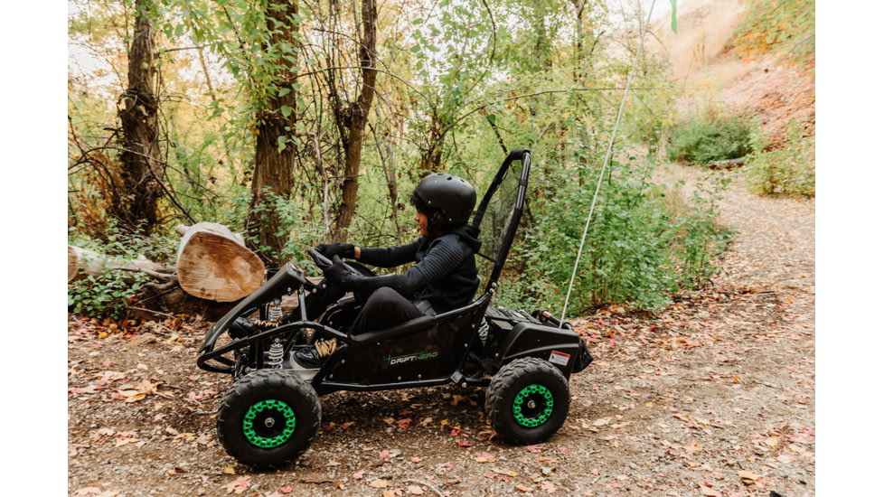 Drift Hero Single Seat Electric Go Kart, Black, 57.53342.5in, DH1001