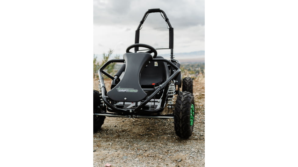 Drift Hero Single Seat Electric Go Kart, Black, 57.53342.5in, DH1001