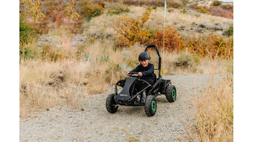 Drift Hero Single Seat Electric Go Kart, Black, 57.53342.5in, DH1001