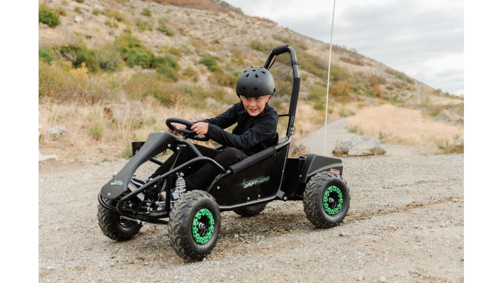Drift Hero Single Seat Electric Go Kart, Black, 57.53342.5in, DH1001