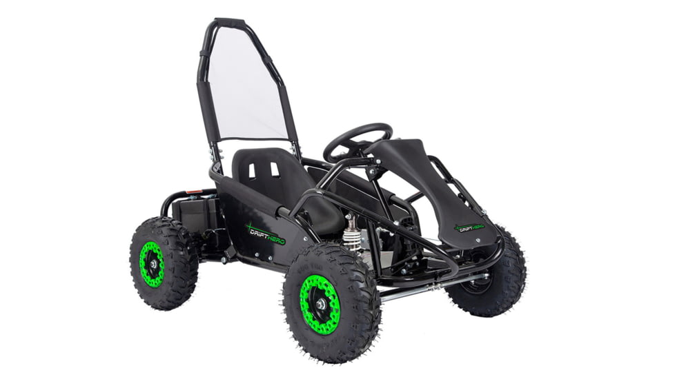 Drift Hero Single Seat Electric Go Kart, Black, 57.53342.5in, DH1001