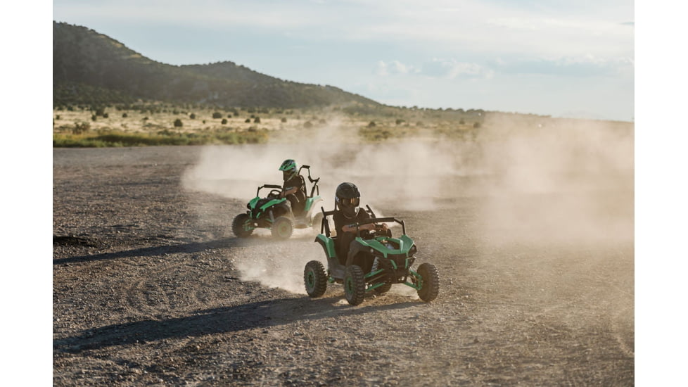 Drift Hero Single Seat EV 1200W Go Kart, Black/Green, 57.1x34.25x38.98 in, DH1020