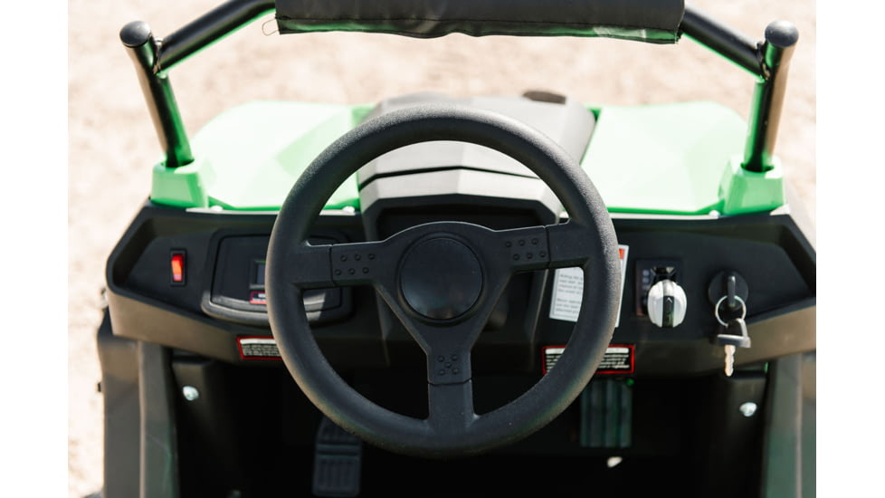 Drift Hero Single Seat EV 1200W Go Kart, Black/Green, 57.1x34.25x38.98 in, DH1020