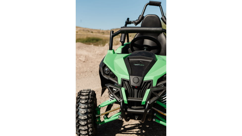 Drift Hero Single Seat EV 1200W Go Kart, Black/Green, 57.1x34.25x38.98 in, DH1020