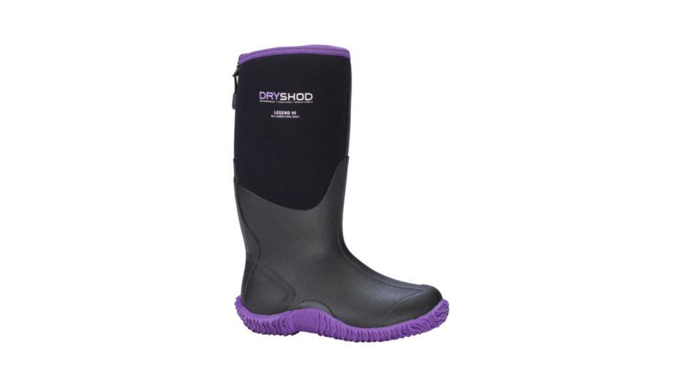 Dryshod Legend Hi Boot - Women's, Black/Purple, 9 LEG-WH-BKPP-009