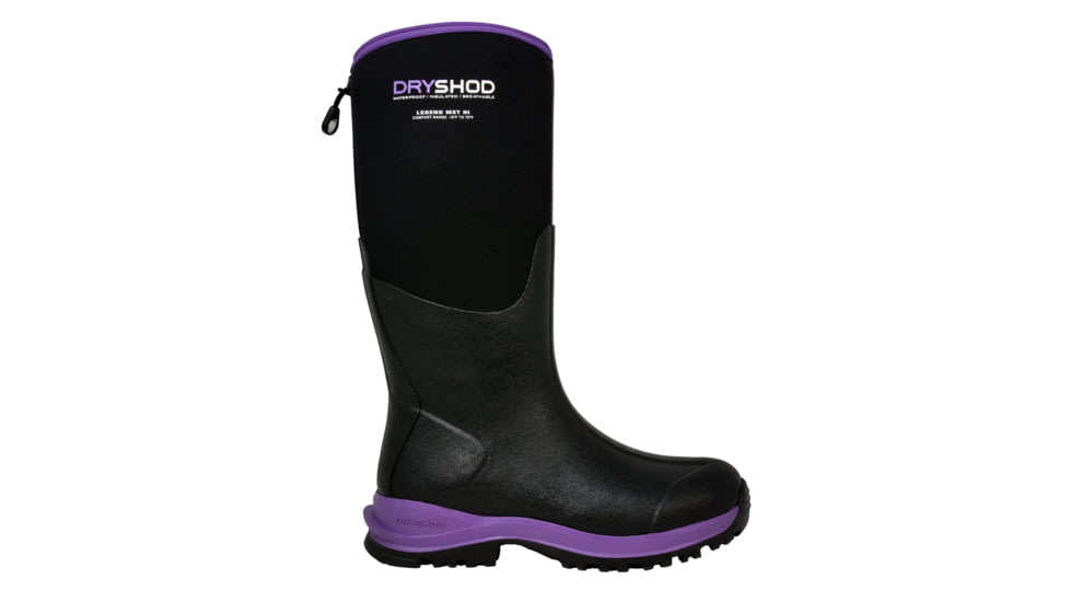 Dryshod Legend MXT Hi Adventure Boot - Womens, Black/Purple, 9, LGX-WH-BKPP-009