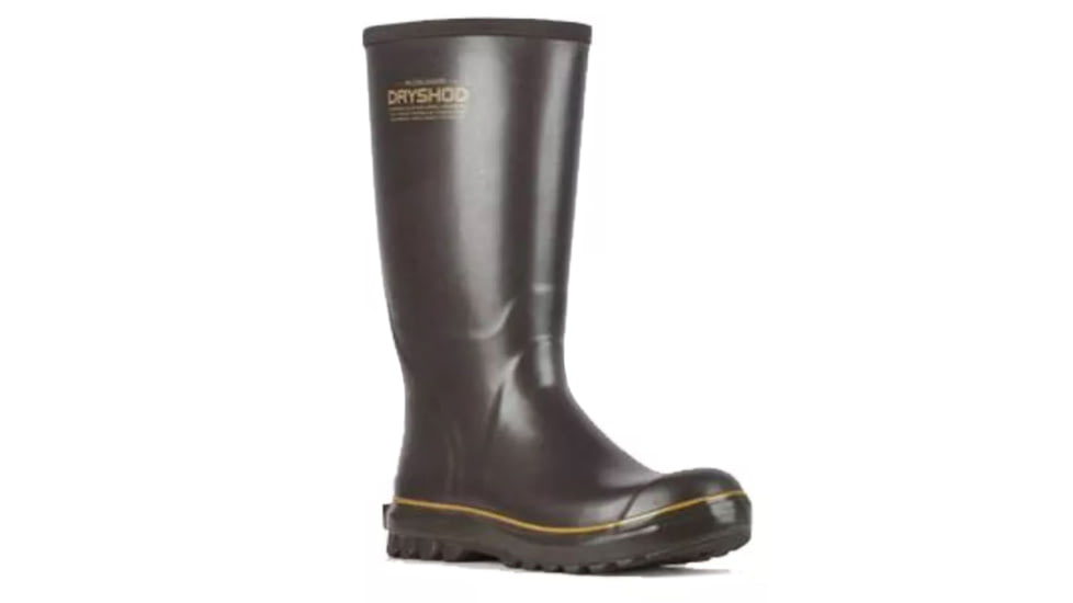 Dryshod Mudslinger Hi Premium Rubber Farm Boot - Mens, Midnight Brown/Honey, 12, MUD-MH-BR-012
