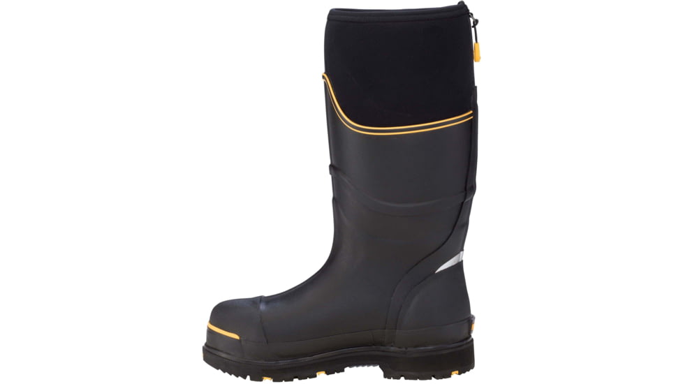 Dryshod Steel-Toe Max Hi Protective Work Boot - Mens, Black/Yellow, 10, STM-UH-BK-010